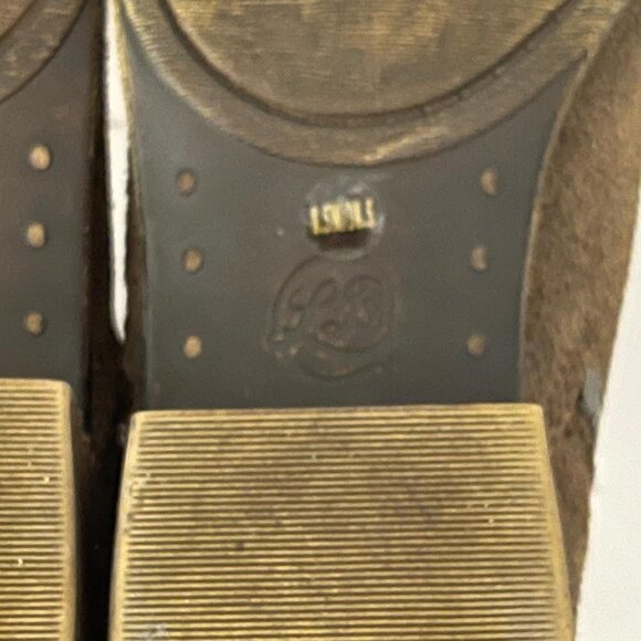 Lucky Brand Women's EUC Brown Bartalino Zipper Side Suede Ankle Booties Size 8.5 - Picture 7 of 9